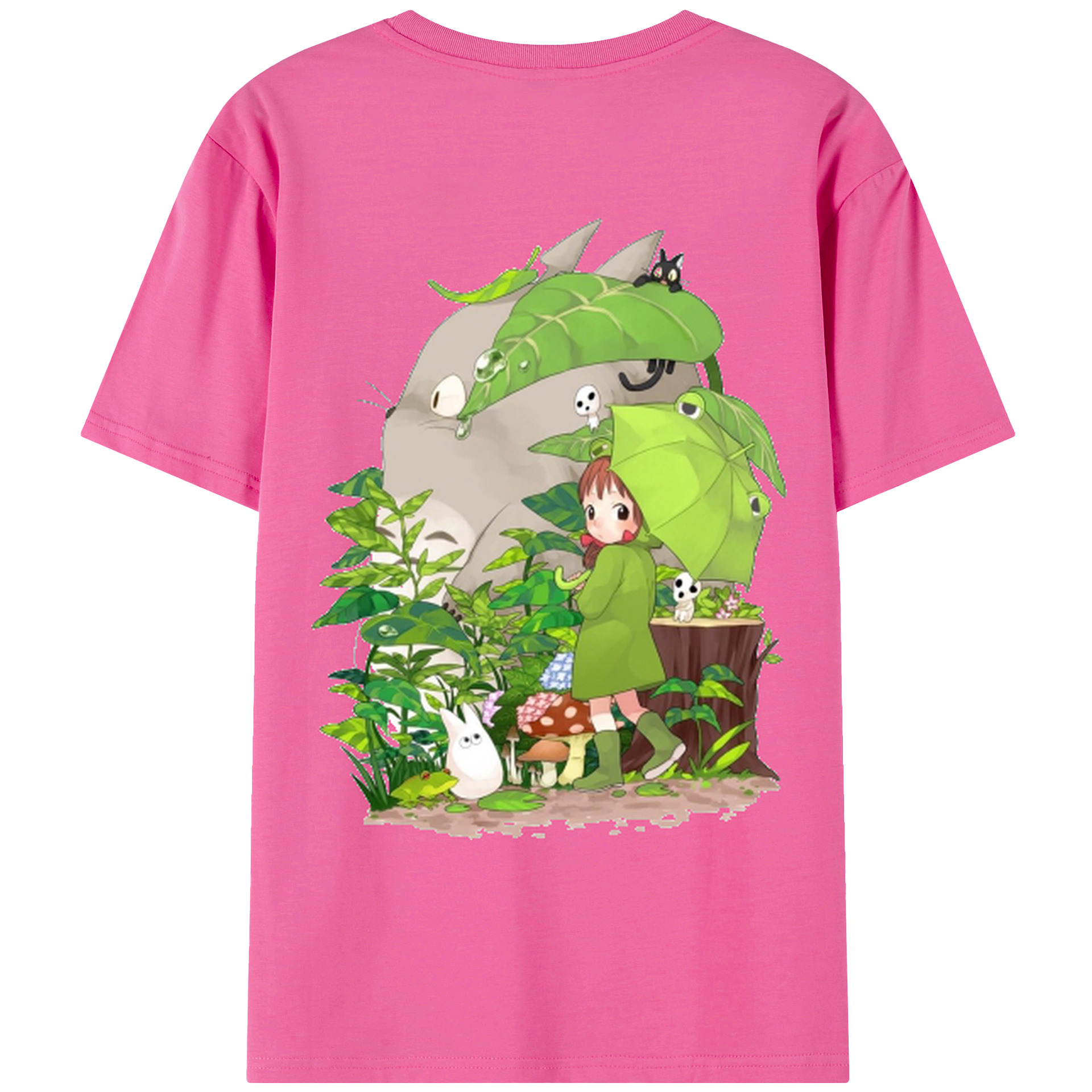 （画像用） となりのトトロ 草壁メイ 草壁サツキ My Neighbor Totoro Satsuki Kusakabe Mei Kusakabe レディース半袖Tシャツ(バックプリント)